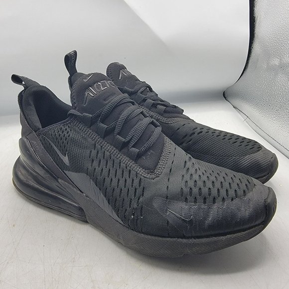 Nike Air Max 270 Mens 8 Triple Black Sneaker Shoes Casual Outdoors AH8050-005 - Picture 1 of 14